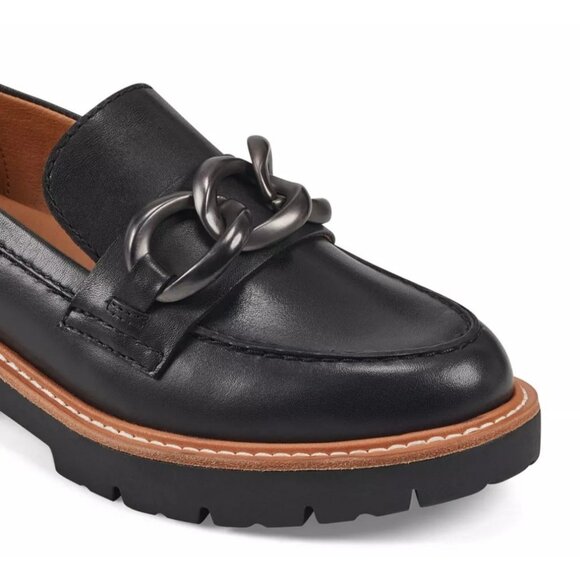 Earth Womens Zalor Slip On Round Toe Lug Loafers Dark Grey Size 9M NIB - Picture 3 of 4